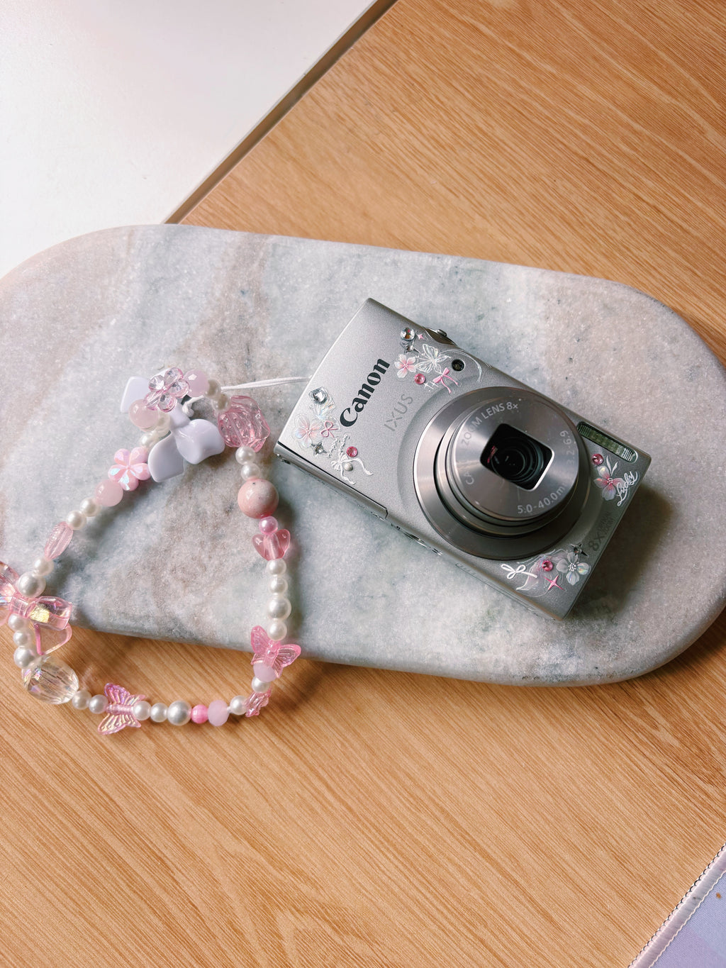 “Petal Veil” — Canon IXUS 185 Curated Digi Cam Set 🌸