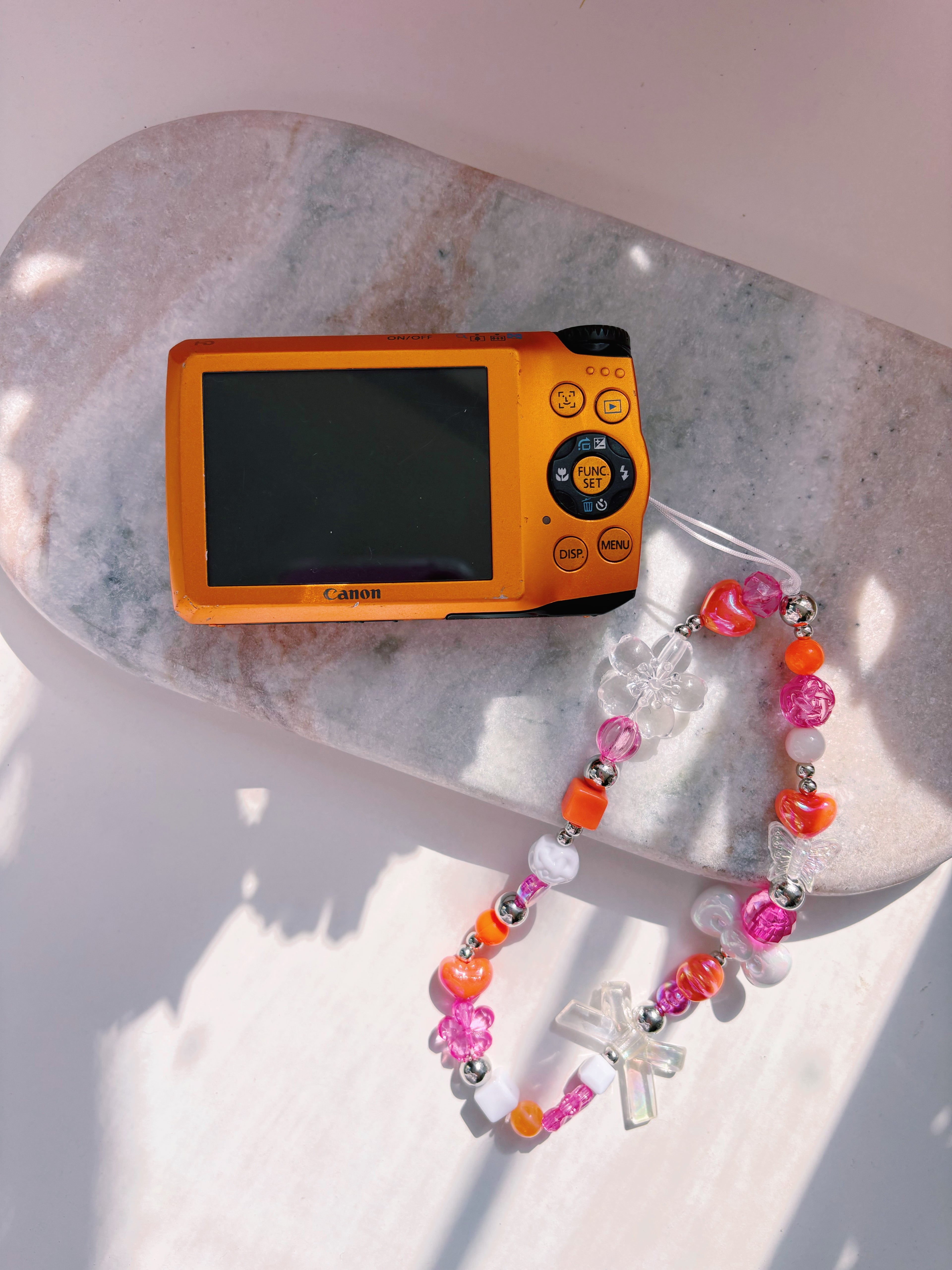 Citrus Pop 🍊🩷 Canon Powershot A3200IS | soft pixel diaries digital camera set
