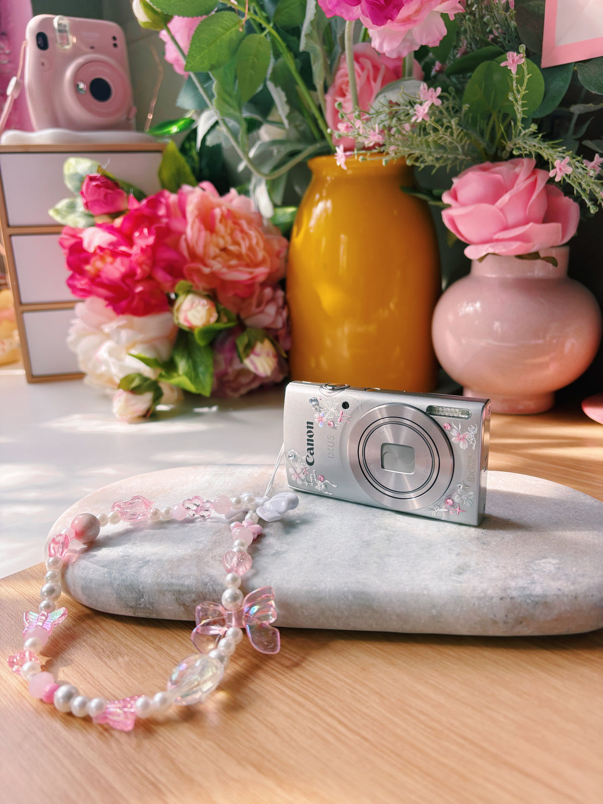 “Petal Veil” — Canon IXUS 185 Curated Digi Cam Set 🌸