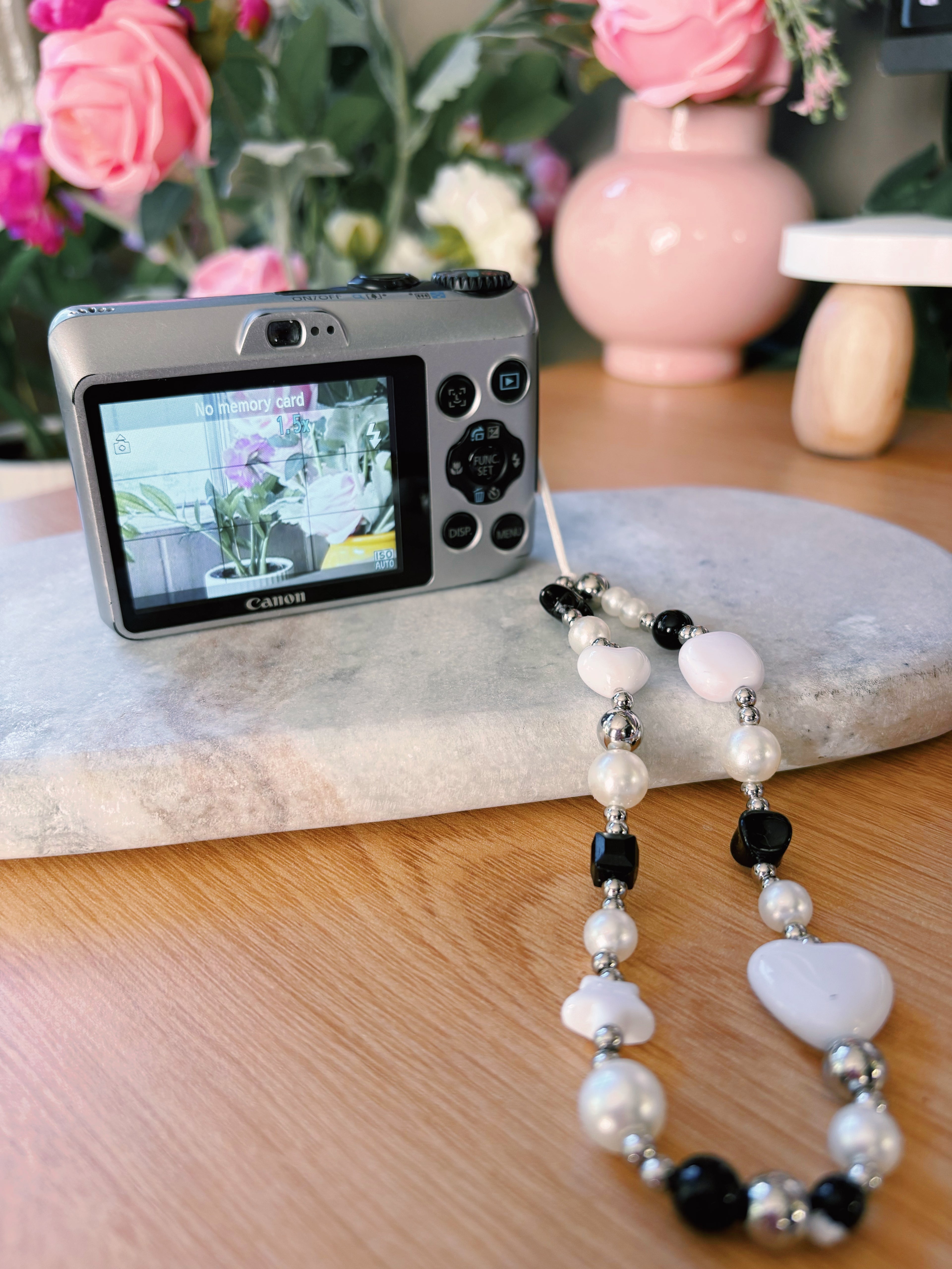 “Elysia” – Canon A2100 Silver Vintage Digi Cam (Y2K Aesthetic) | Charm Set
