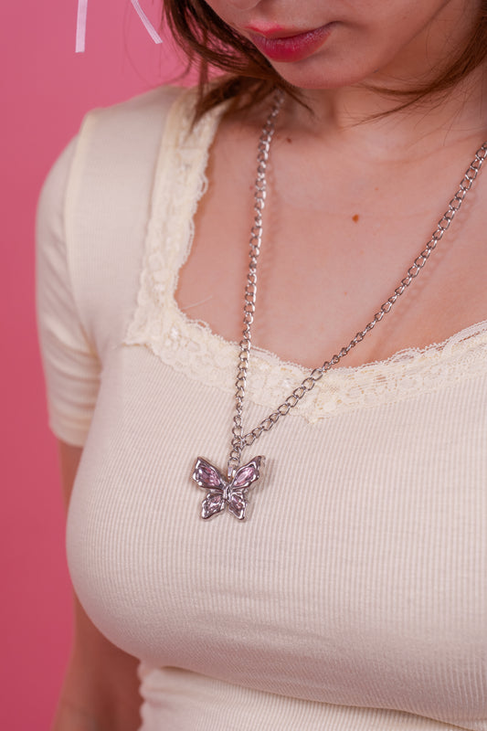BUTTERFLY.JPG - Extra Long Butterfly Necklace
