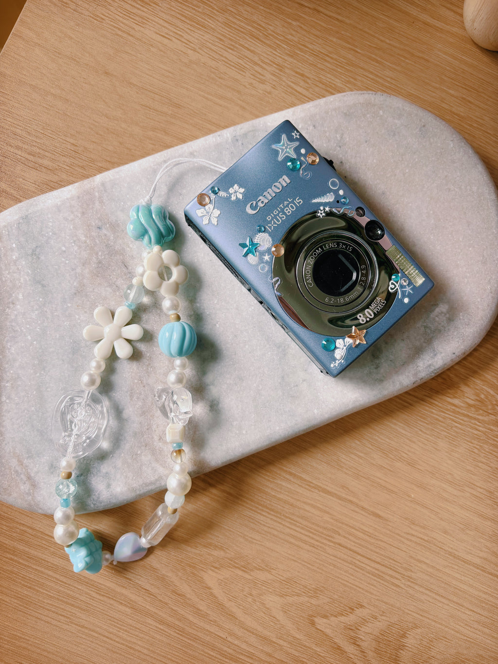 “Mariselle” – Ocean Boho Digi Cam (8MP) | Canon Ixus 80 IS in Blue