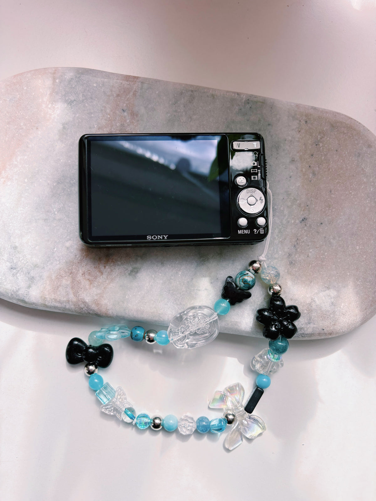 Aqua Noir 🖤🩵 Sony Cyber-shot DSC-W650 - Soft Pixel Diaries Digi Cam Set
