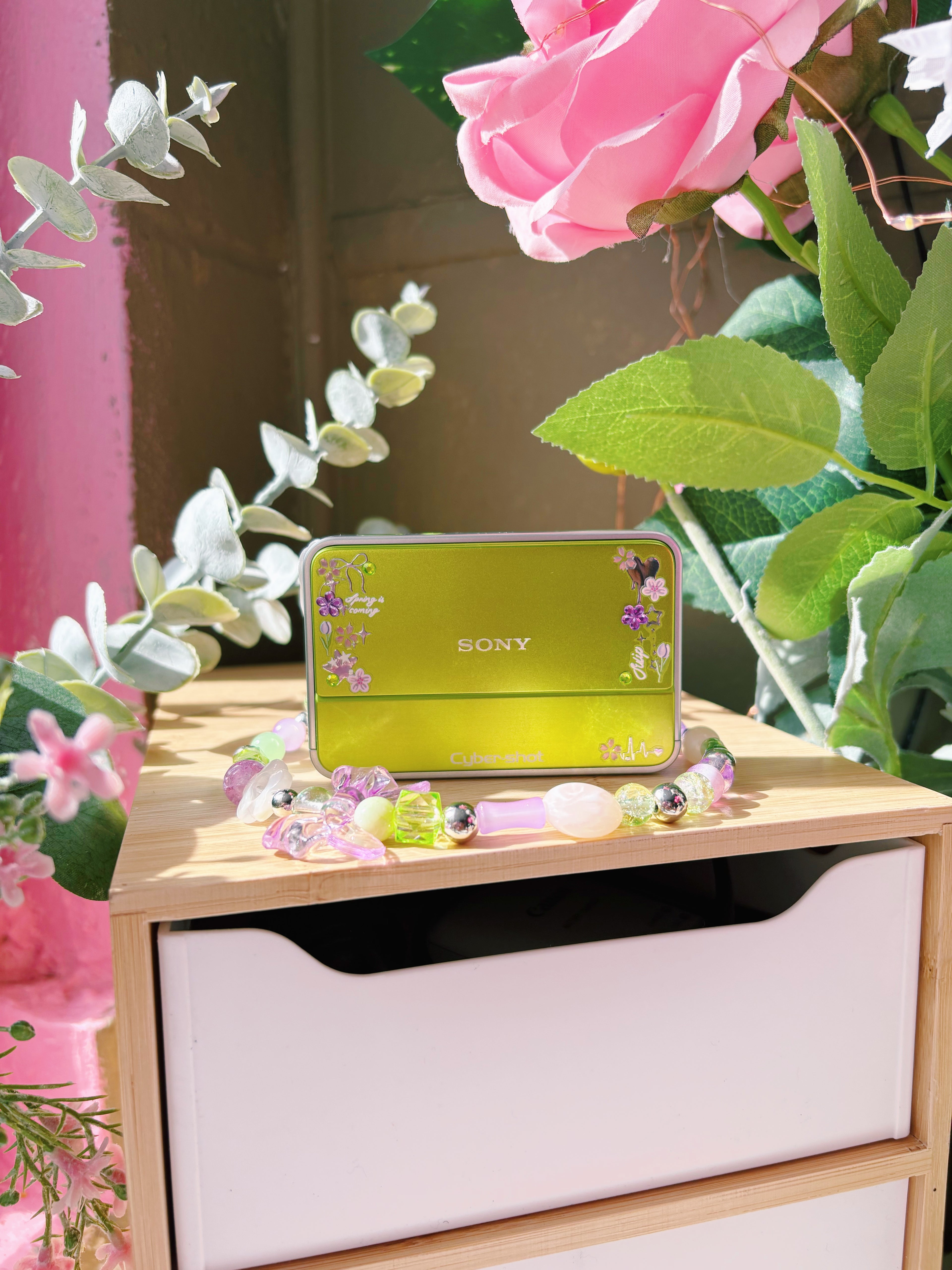 Spring Fizz ✿ Sony Cyber-shot T2 Green Digital Camera Bundle